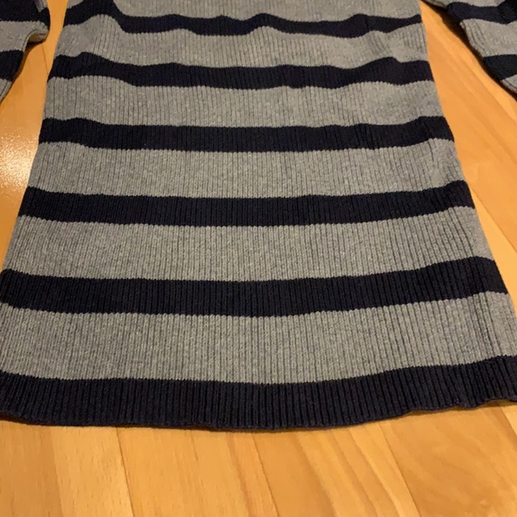 EUC Jacob Navy blue & Grey Striped Boat neck Sweater - size M - Picture 10 of 16
